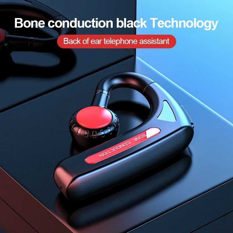 

Bluetooth Ear Hanging Earphone Bone Conduction Wireless Headset with Mic Handsfree Car Business Earbuds For sony Xiaomi