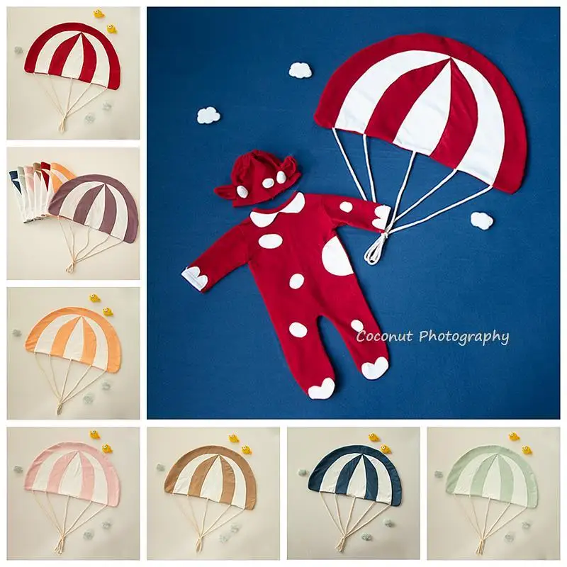 

Coconut Newborn Photography Props Hydrogen balloon colorful parachute accessories with modeling newborn baby photo supplies