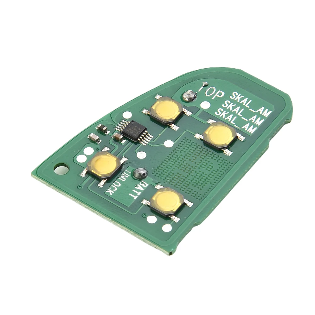 

Remote Key Circuit Board High Sensitive Electronic Component Flip Fob Green 1pcs 4 Button 433MHz (not Key Case )