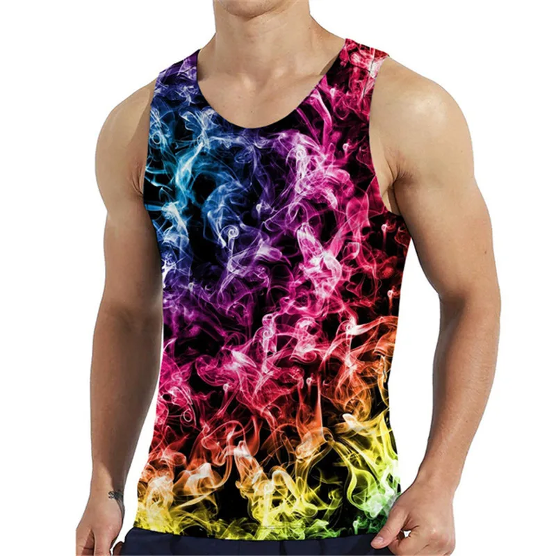 Мужская майка без рукавов с рисунком Tie-dye