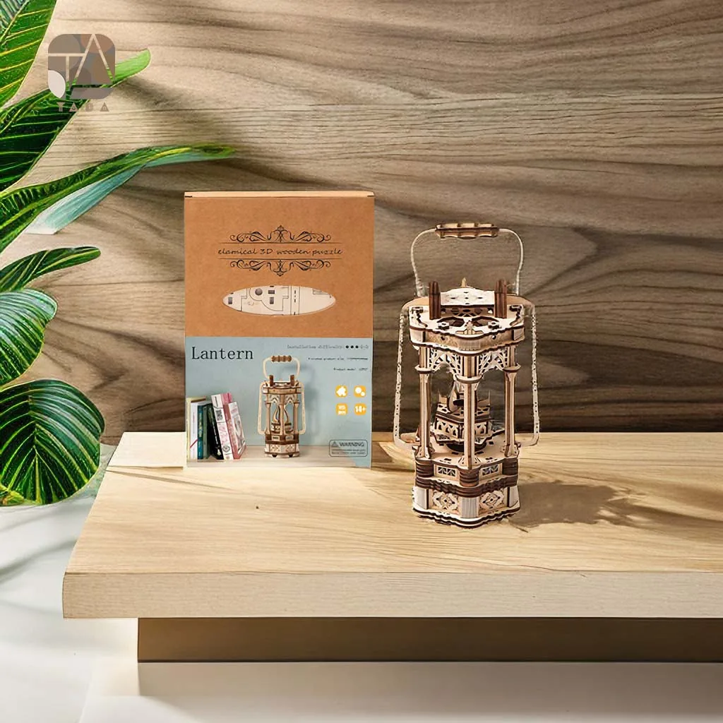 3D головоломка &quotсделай сам&quot с деревянным ночным фонариком модель сборки