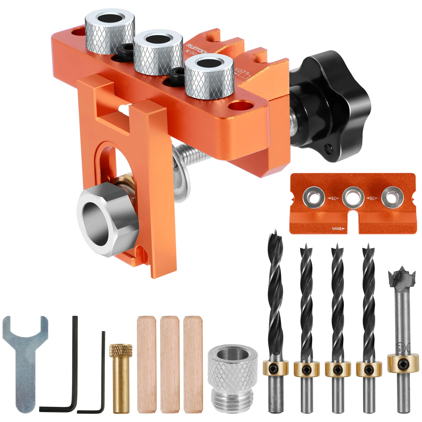 

Набор для зажима дюбелей из алюминиевого сплава 3 в 1, направляющая для сверления отверстий, зажим для точного сверления, Портативный перфоратор, направляющая для позиционирования с 8 мм