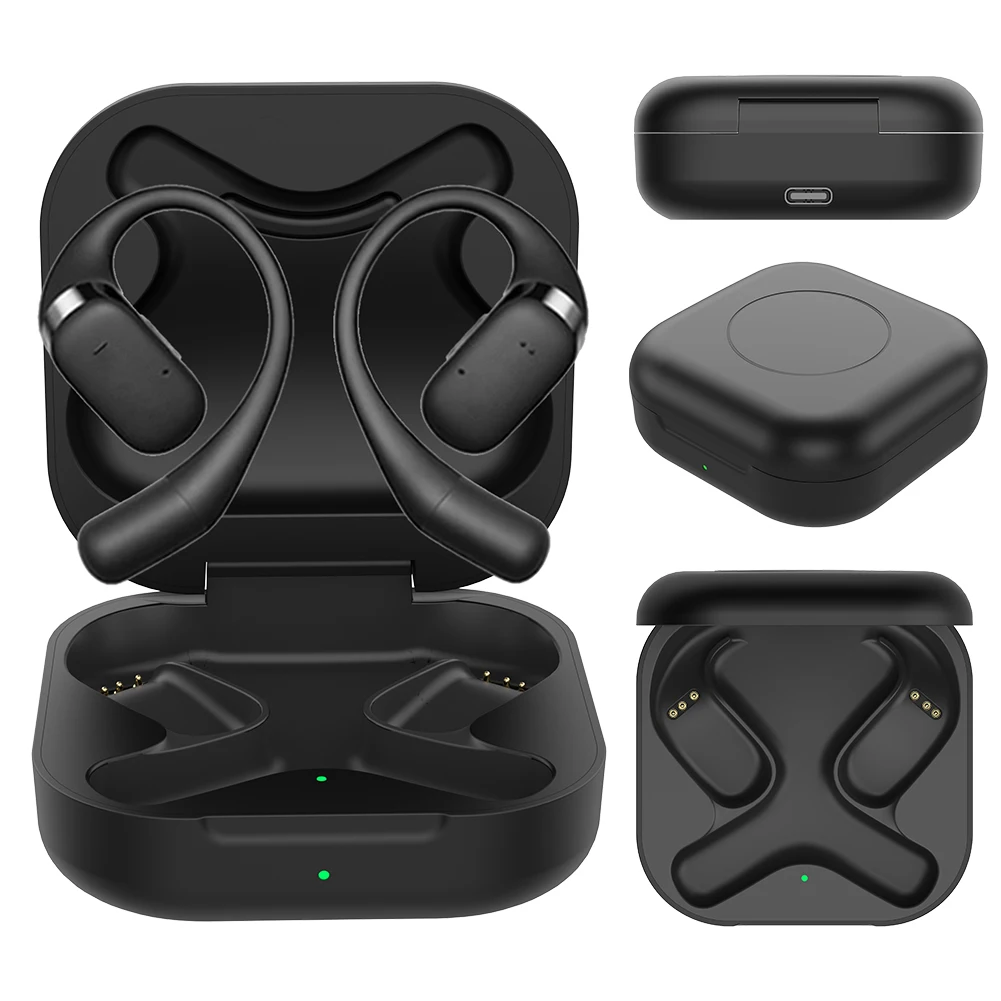 Фото Сменный зарядный блок для Shokz OpenFit T910, беспроводной чехол для зарядного устройства для наушников с открытым ухом Bluetooth, 600 мАч, подставка для зарядки аккумулятора №5