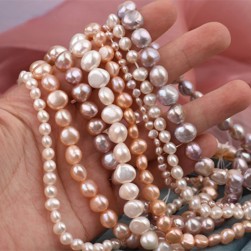 

Хорошее качество натуральный барочный жемчуг двустороннее высокое качество 4-9 мм пресноводный жемчуг в форме свободного бисера ожерелье и...
