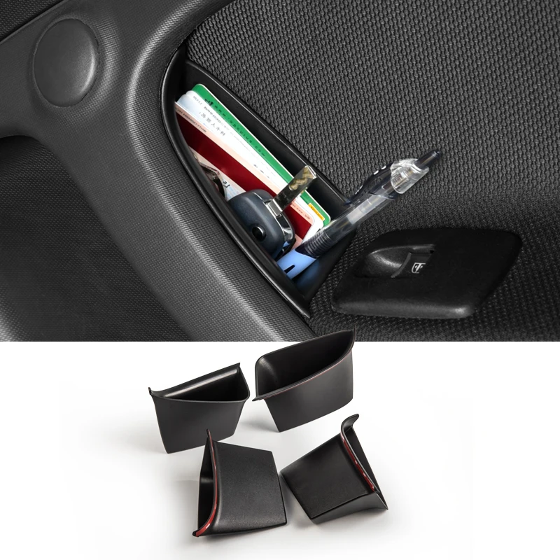 

For Smart Fortwo Forfour 453 Accessories Car Door Storage Box Case Organizer Wallet Phone Coins Cigarette Keys Interior Styling