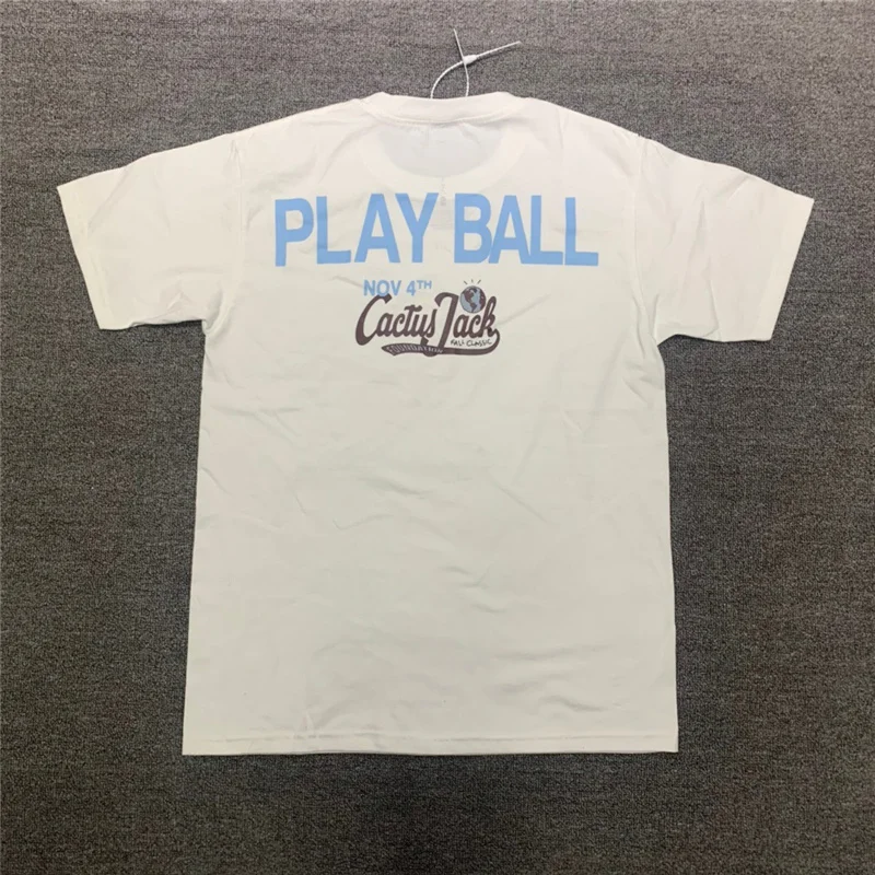 

Высококачественная мультяшная Бейсбольная Футболка с рисунком на рукавах, Трэвис Скотт, кактус, Джек, модная мужская футболка 1:1, женская футболка, топы для мальчиков, футболки