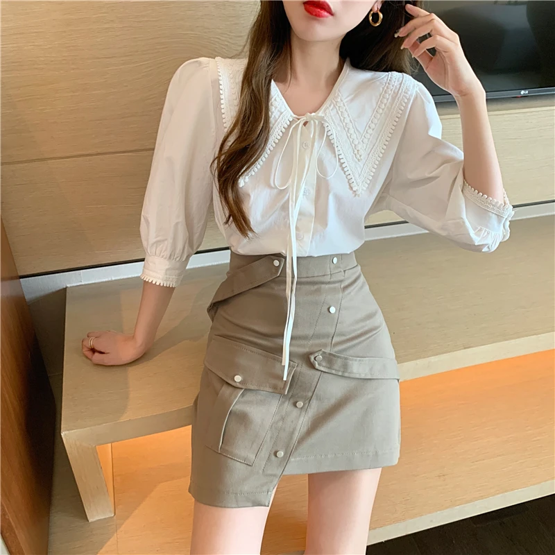 Юбка-карандаш Женская на молнии повседневная короткая облегающая юбка с