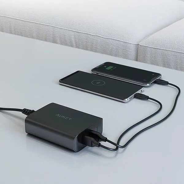 Сетевое зарядное устройство Aukey 2 USB/USB-C PD цвет Черный (PA-Y12) | Компьютеры и офис