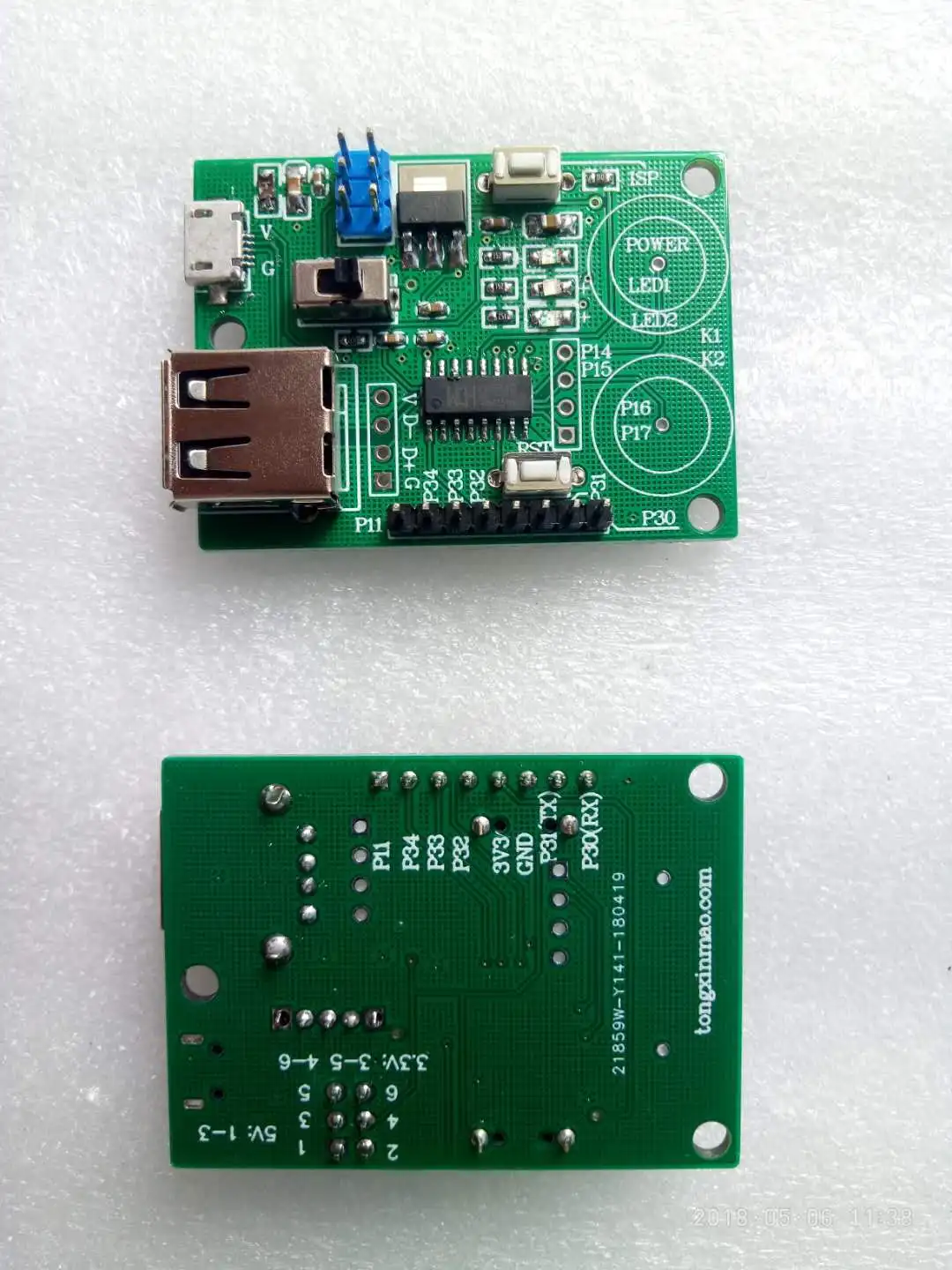 

CH554G Evaluation Board Development Board USB HOST/DEVICE USB Touch Screen