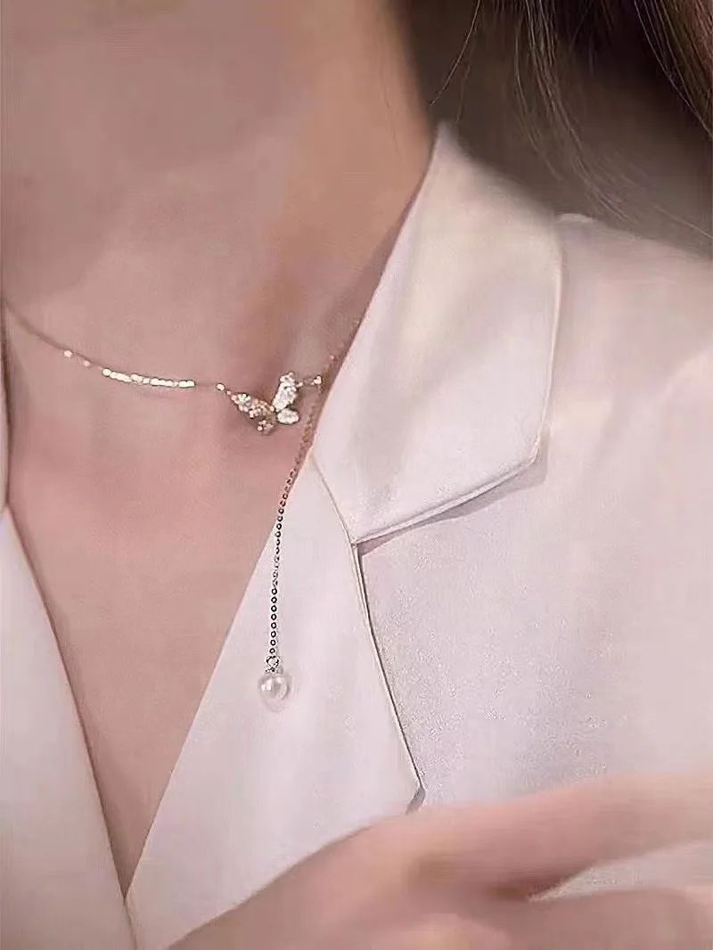 

RY Pure 925 Sterling Silver Round 8-9mm Fresh Water White Pearls Pendants Necklaces for Women Fine Gifts