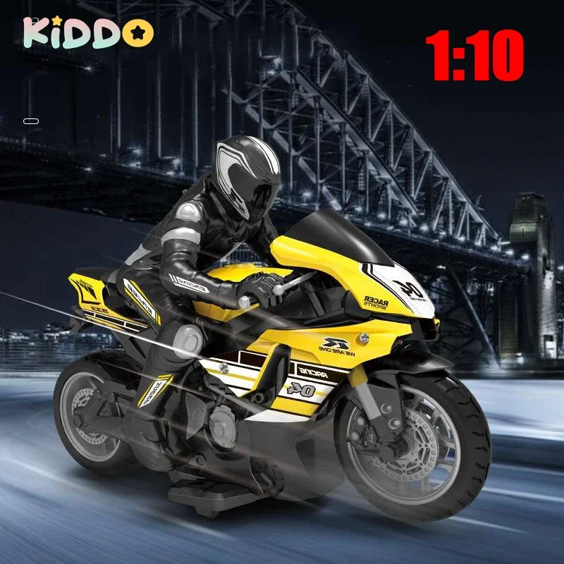

RC Motorcycles 1:10 RC Cars High Speed Racing 4 Channels Remote Control Truck Off-Road Model Vehicle Toys for Boy Children Gifts