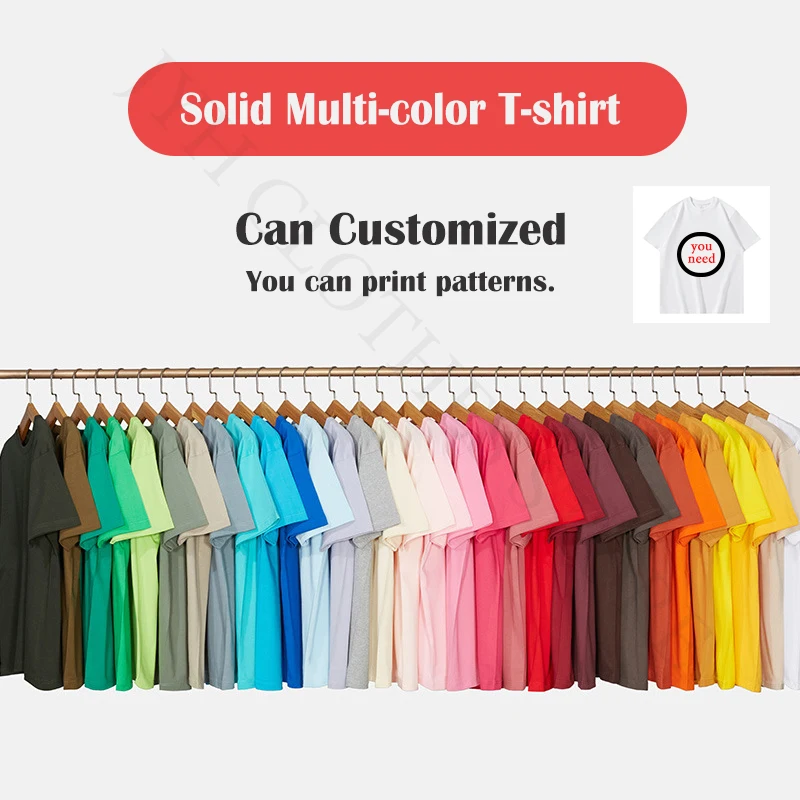 

Summer Cotton Men's T-shirt O-neckShort Sleeve Tees White Shirt Kids Tops Baby Clothes Solid Black Blue Yellow Colorful T-Shirts