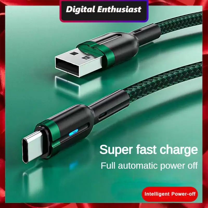 

Usb Micro Usb Cable Fast Charging With Breathing Light Usb Type C Magnetic Intelligent Power Off Cable Braided Rope