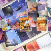 50 sheets ins sky landscape stickers mini book decor junk journal diy scrapbooking adhesive craft stickers stationery suit