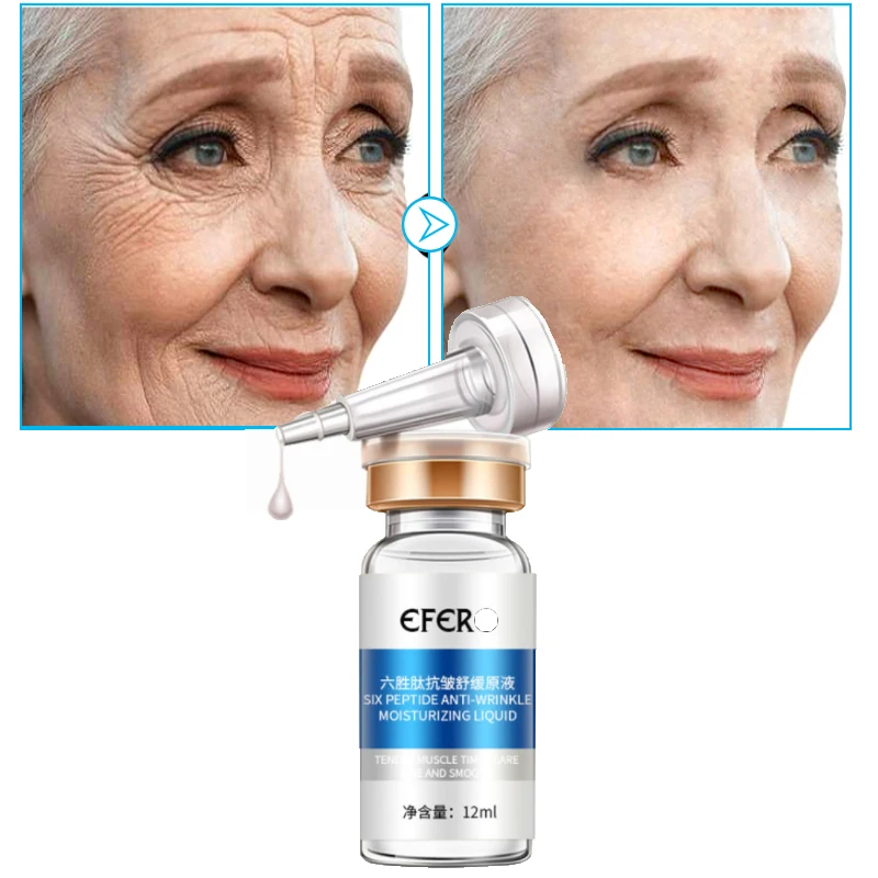 

Collagen Anti-wrinkle Serum Cosmetics Six Peptide Anti-Aging Hyaluronic Acid Moisturizing Skin Care Face Firming Beauty Products