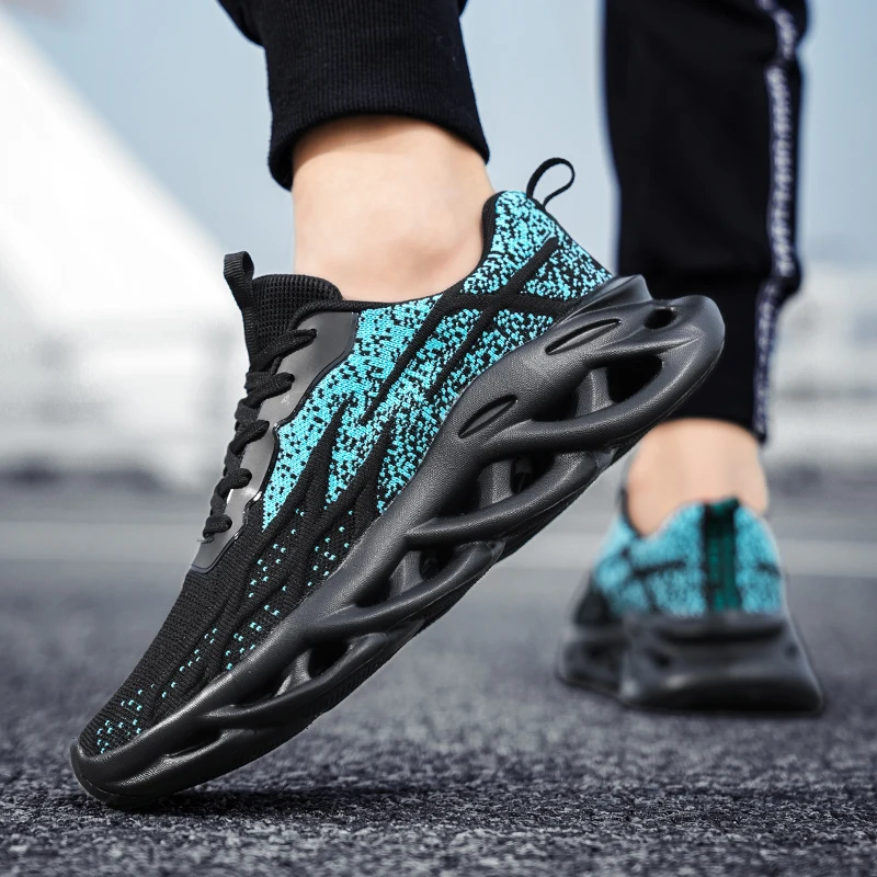 Легкие мужские модные спортивные туфли дышащие удобные кроссовки для бега