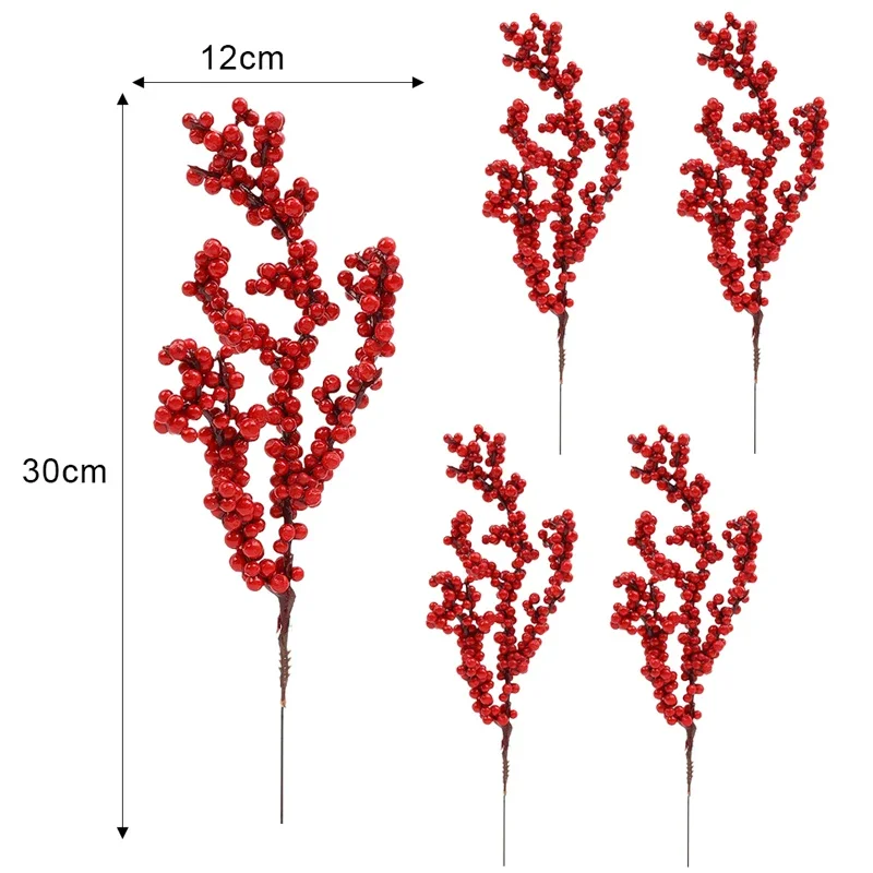 

Искусственные красные ягоды, 5/10/20/30/50 шт