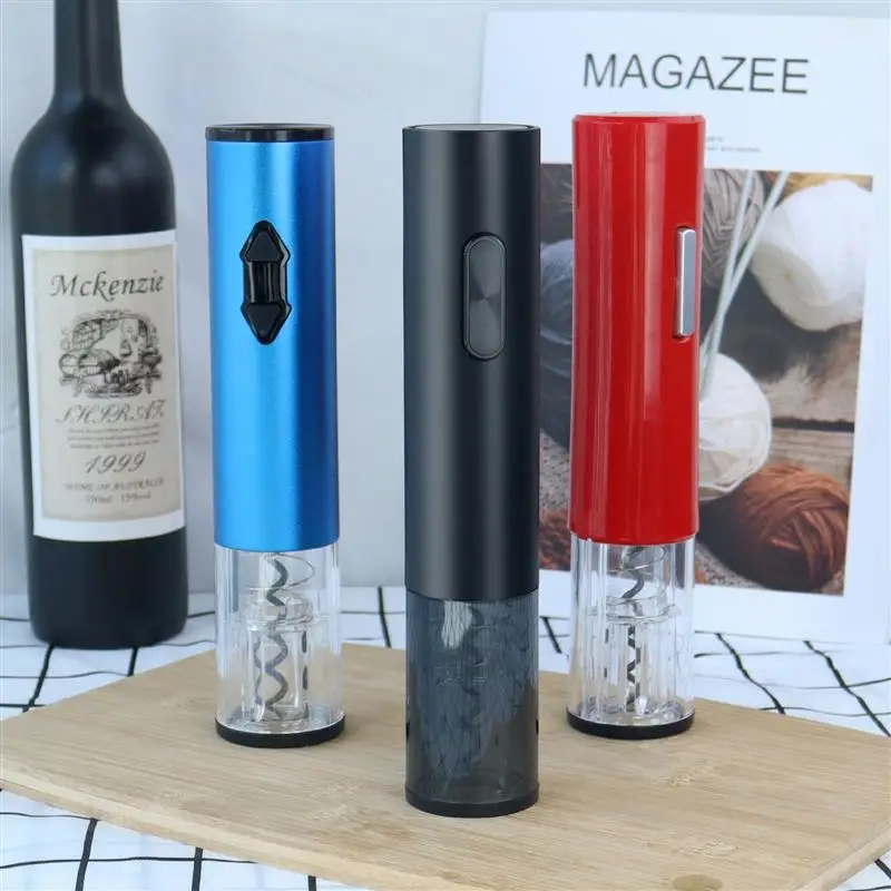 

Electric Red Wine Corkscrew Automatic Grape Wine Bottle Opener Illuminated Foil Cutter Take Out Cork Kitchen Gadgets Keychain