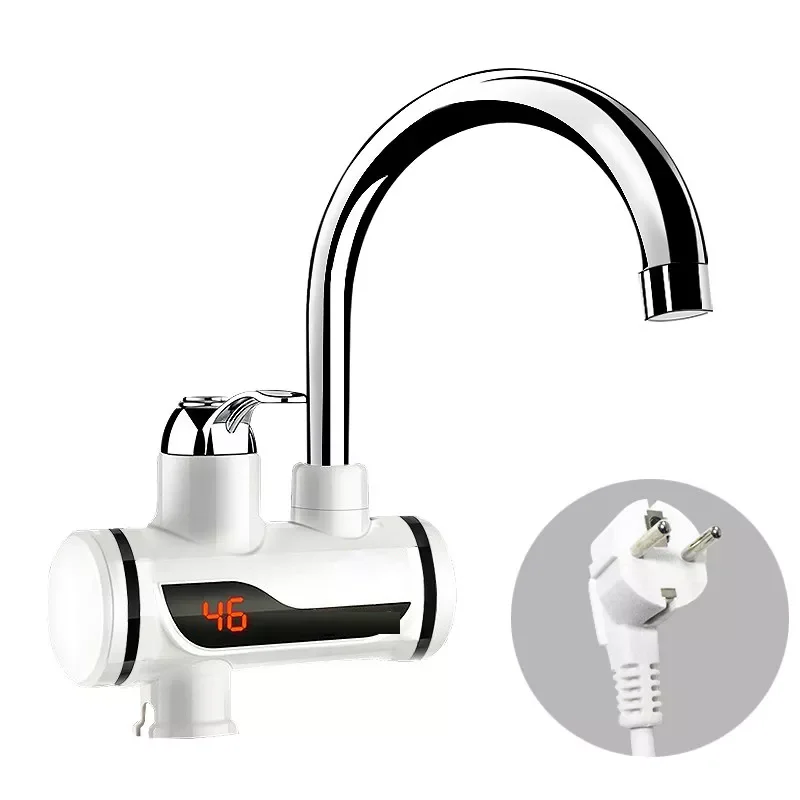 

HA-Life Rotatable Instant Electric Water Heater Temperature Display Water Heating Kitchen Hot 3000W Water Heater EU Plug