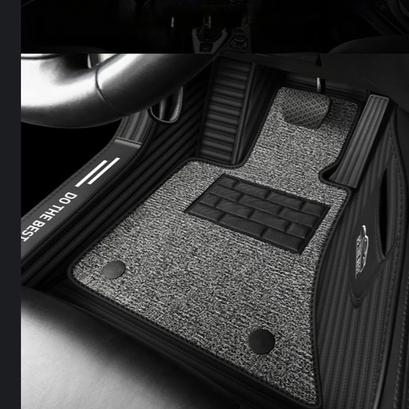 7D пользовательский двухслойный автомобильный напольный коврик с проволочной