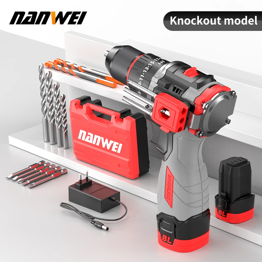 NANWEI Беспроводная ударная дрель 16,8 В