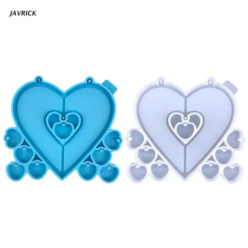 

Wall Hanging Resin Moulds Heart-shaped Silicone Molds Window Epoxy Resin Mold for DIY Craft Christmas Home Decoration