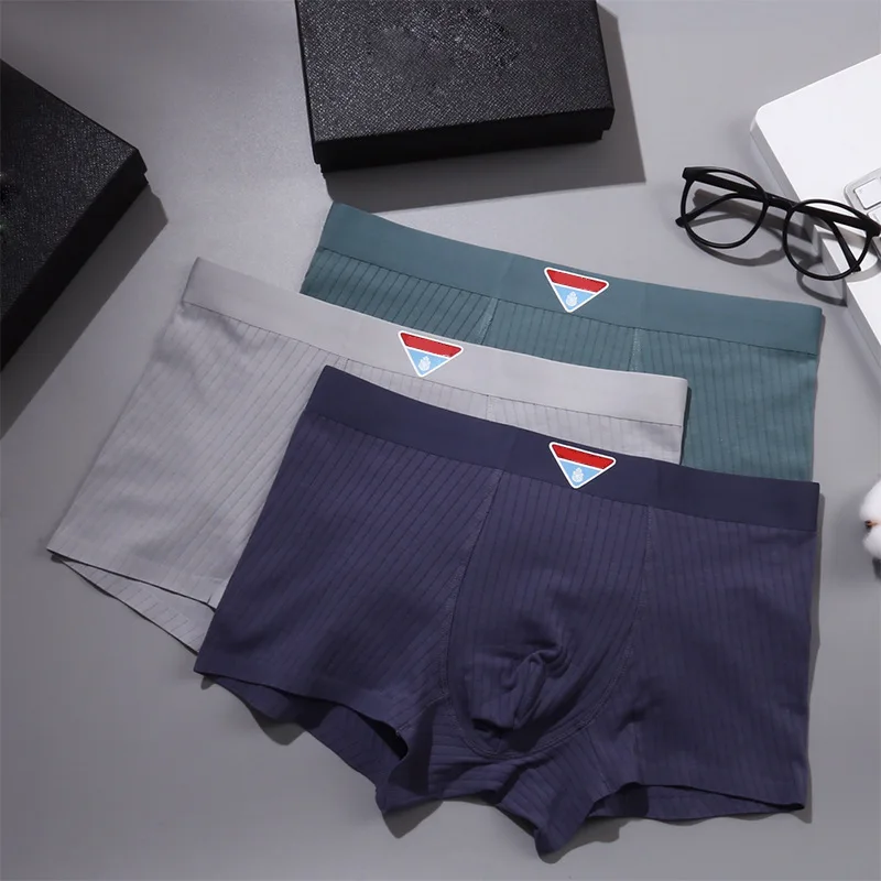 

men boxer underwear briefs 2023 Luxury seamless boutique pure cotton soft skin shorts