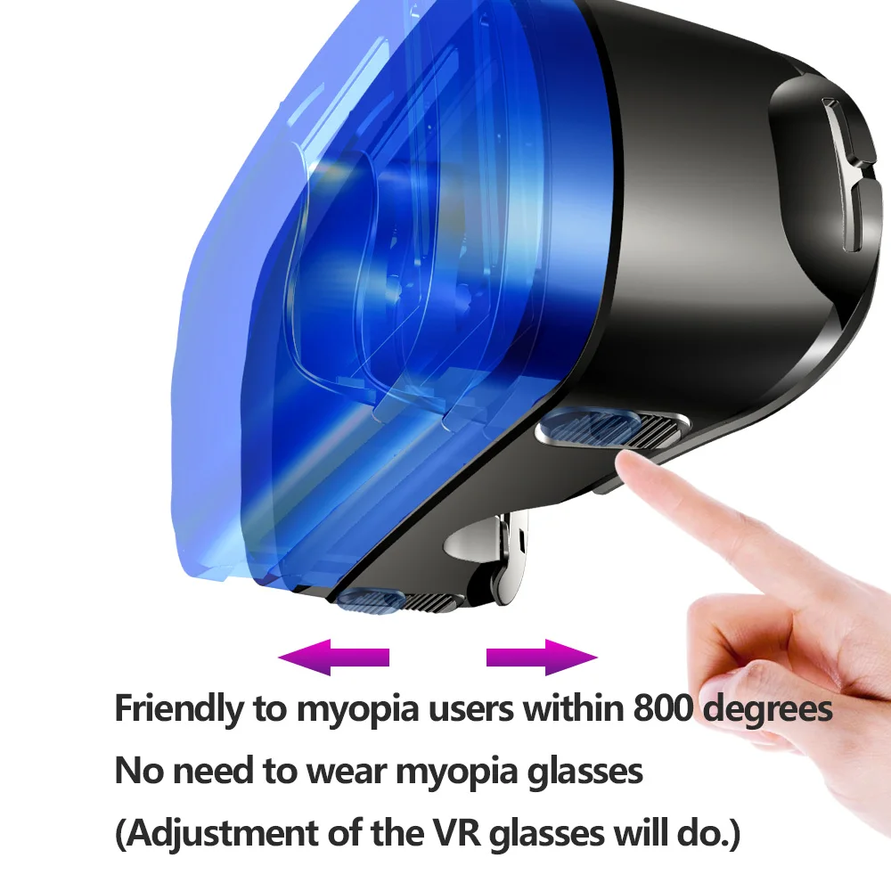 VR VRGPRO plus + Mini VR Glasses 3D Glasses Virtual Reality Glasses VR Headset For Google cardboard with headphone earphone images - 6