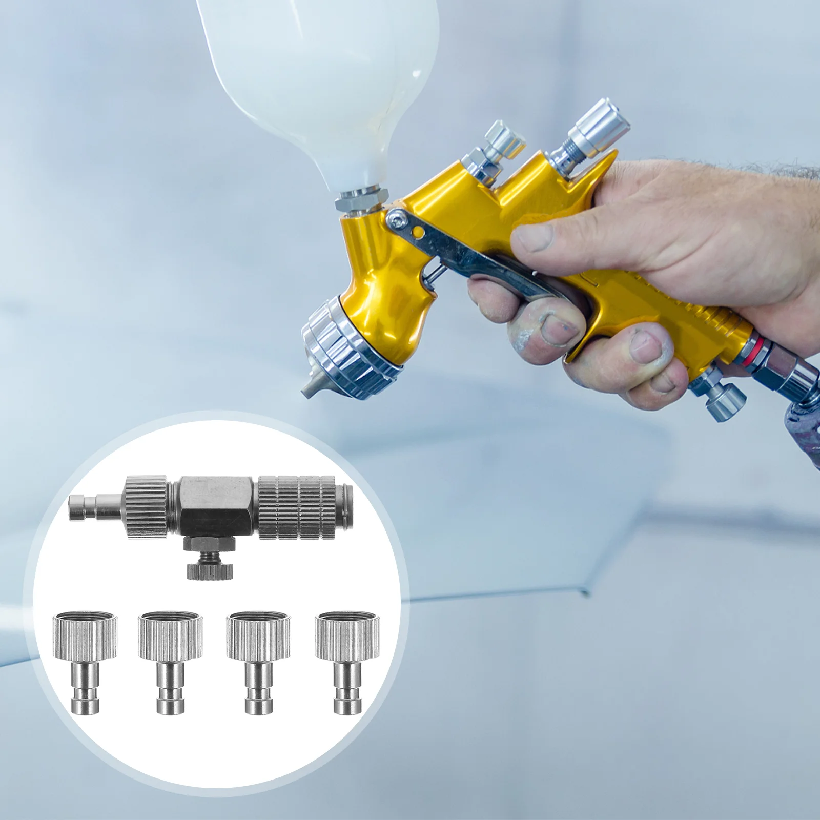 

Hose Airbrush Quick Connector Compressor Fittings Release Disconnect Metal Adapter