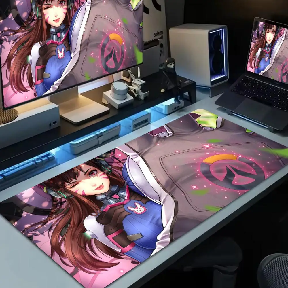 Overwatch dva Mouse Pad Large Computer Office Accessories XXL Pc Gamer Non-slip Deskmat Mousepad Keyboard Rubber