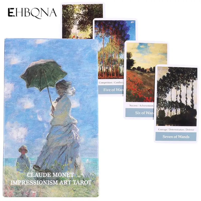

78 карт новичка Клод Моне Таро колода импрессионизм, искусство Tarot карточная игра подарок с Pdf руководством карточная игра настольная игра