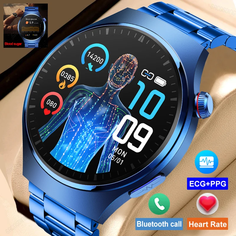 

Смарт-часы с измерением уровня сахара в крови, ЭКГ + ППГ, Bluetooth, 466*466