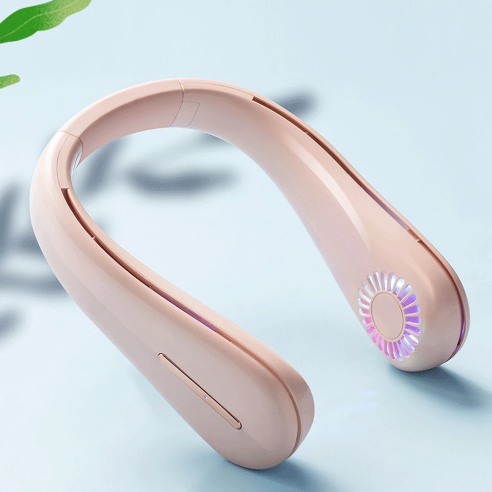 

2022New Portable Summer Air Cooling Hanging Neck Fan Bladeless Outdoor Sports Travel Wearable USB Neckband Hanging Neck Fans