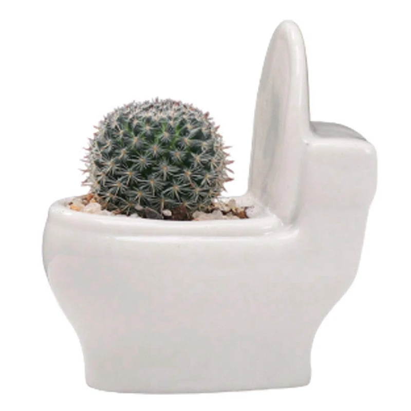 Белый керамический горшок для туалетных растений/горшок бонсай/цветочный