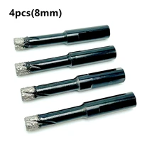 4pcs 6mm 8mm 10mm 12mm triangle handle diamond drill tile dry drill bit for granite marble porcelain stoneware tool accessories