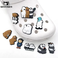 grizzly silicone charms shoe ornament wristband pin croc pvc accessories panda ice bear cute garden slipper decoration mix order