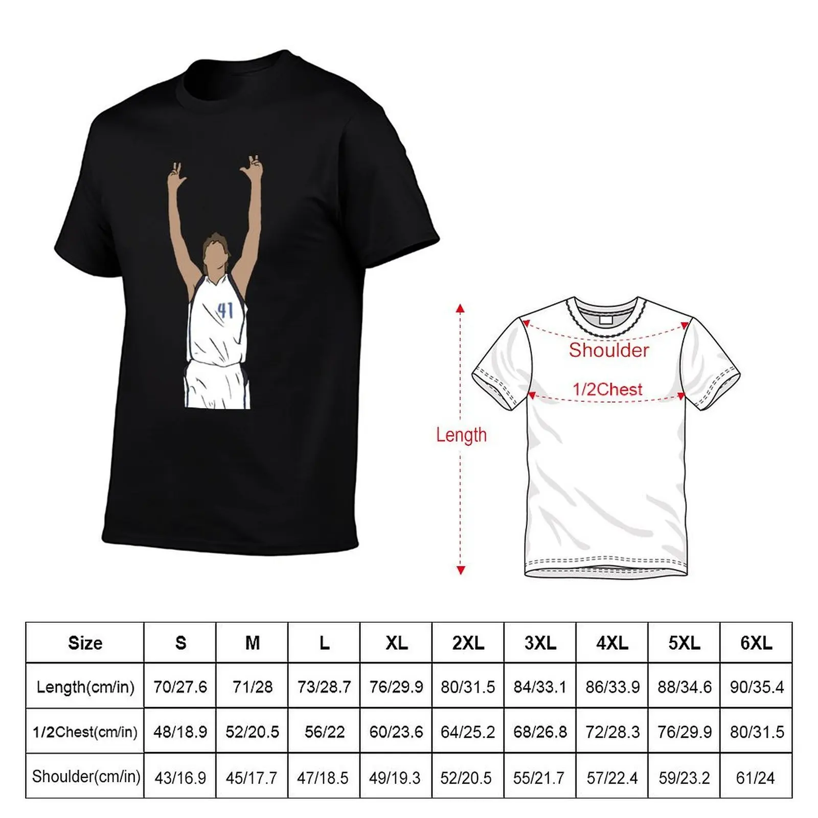 Футболка Dirk Nowitzki Three Pointer Celebration, удобная эластичная футболка (art.: 3920dbe0c10ed) - 3920dbe0c10ed
