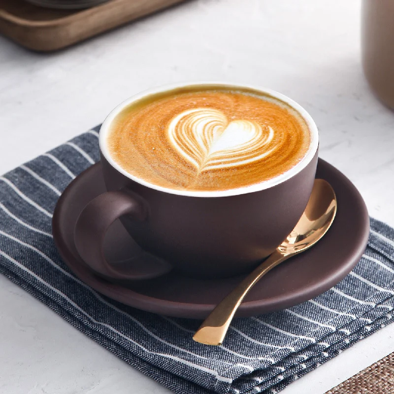 

Kitchen European style coffee cup set ceramic plate cappuccino office