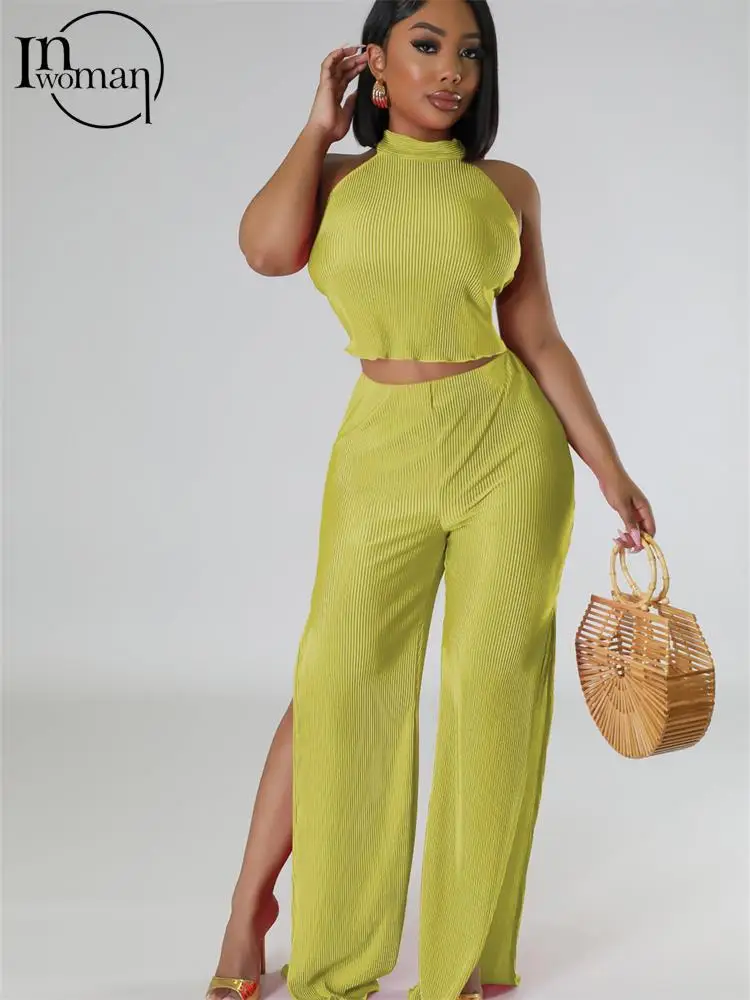 

Женский трикотажный Костюм-двойка с открытой спиной, в обтяжку