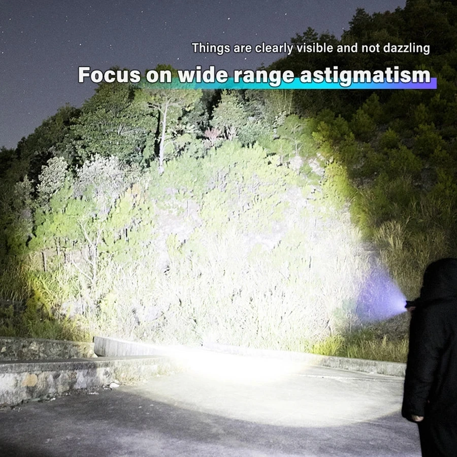 Мини-светодиодный Фонарик Xpe Со Встроенной Перезаряжаемой Usb-лампой И Крючком