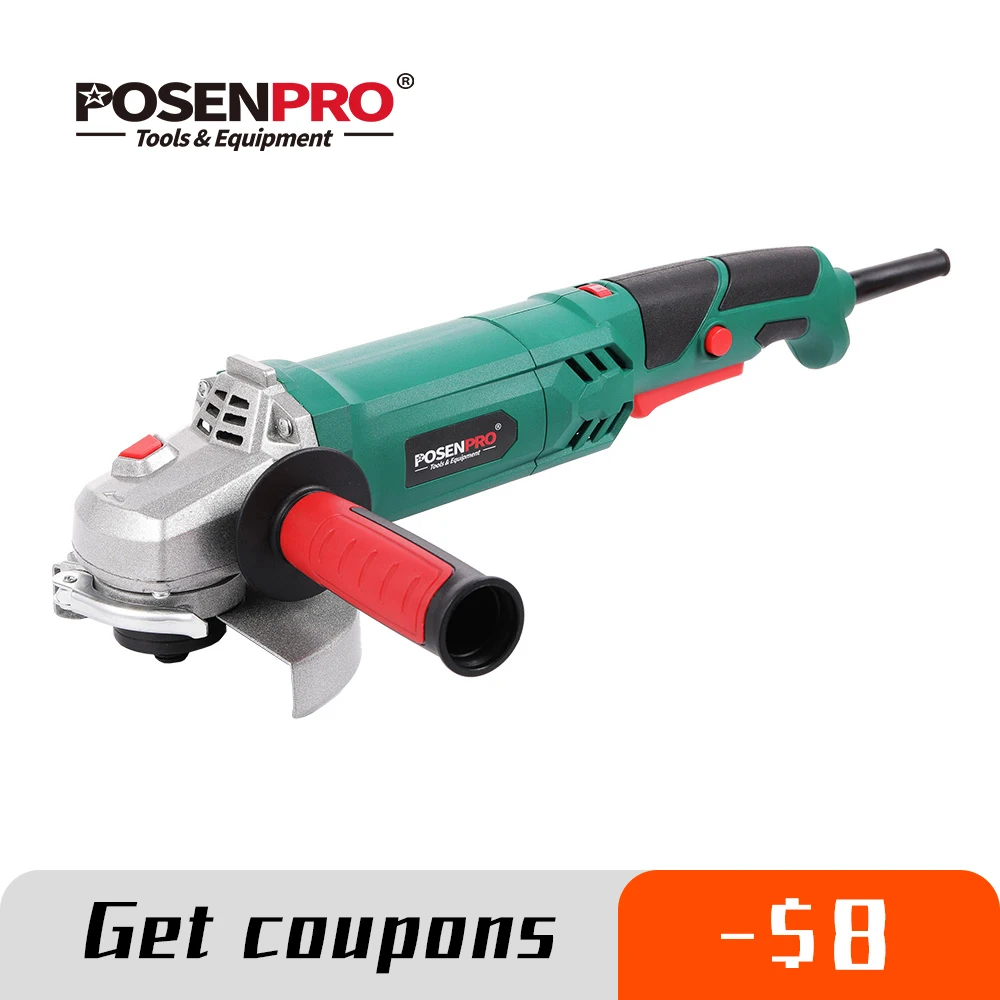 

125 мм электрическая угловая шлифовальная машина 1100 Вт 6 скоростей с переменной скоростью без инструментов защита для резки шлифовального ме...