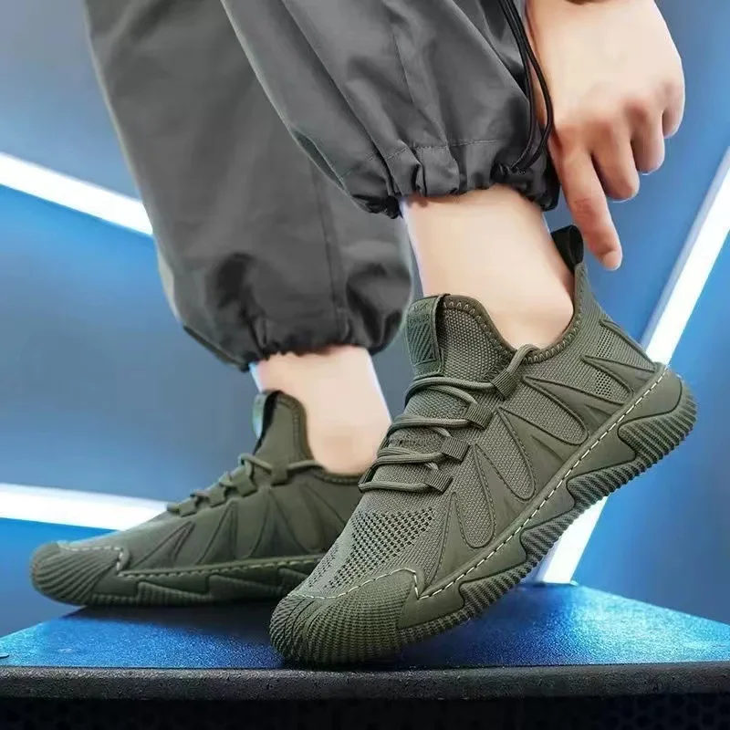 

2023 Men Casual Shoes Sneakers Men Shoes Fashion Gray Black Green Autumn New Arrival Work Shoe Sneakers for Men Luxury Brand