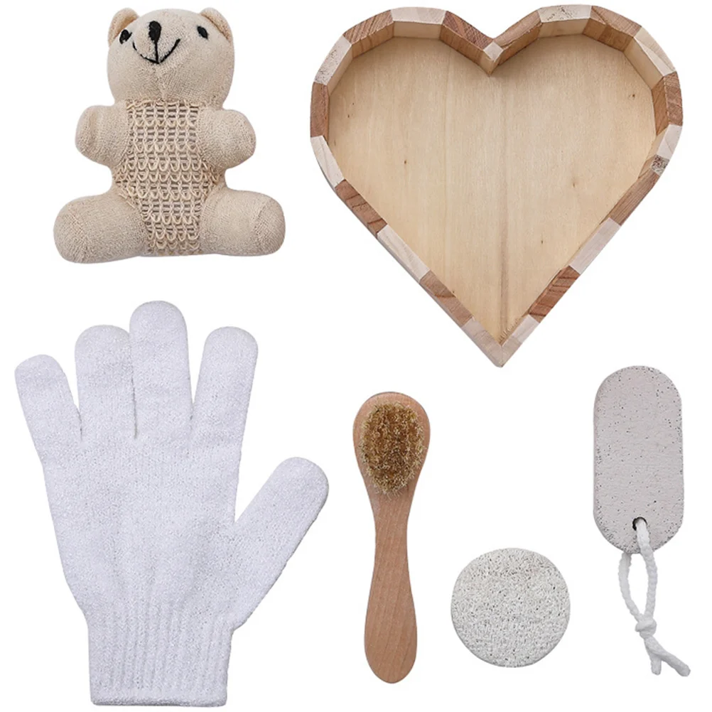 

1 Set Body and Cleaning Products Body Brush Gift Set In Heart Box