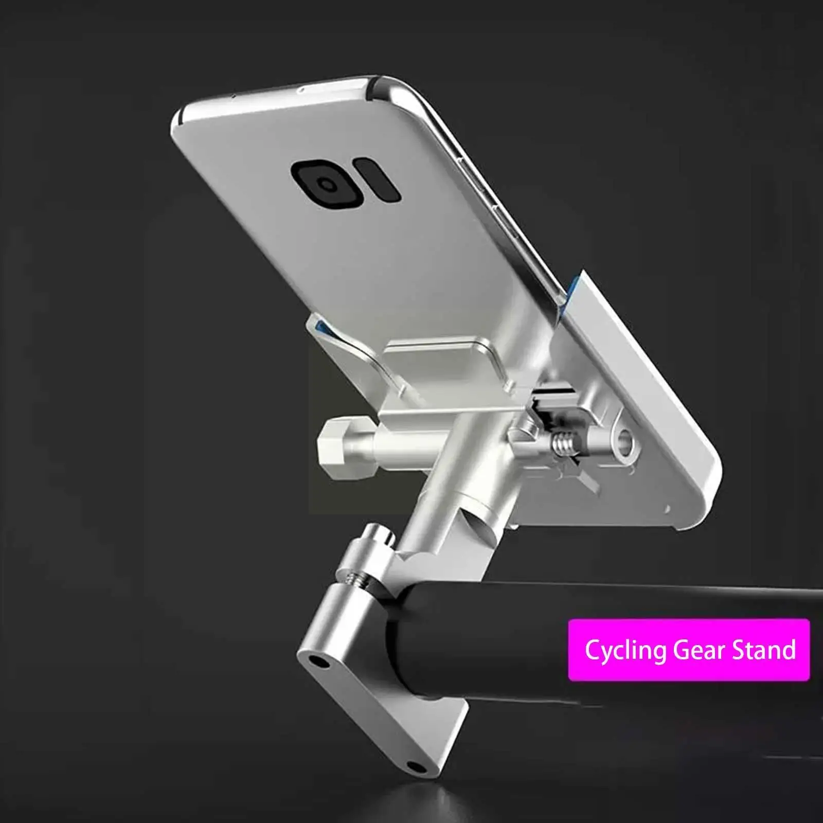

360 Degree Universal Motorcycle Phone Holder Aluminum Bracket Phone Rearview Motorcycle GPS Alloy Navigation Bracket Mirror L6U3