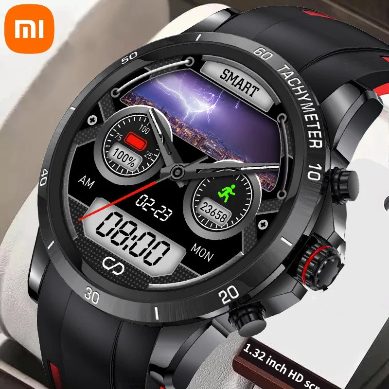 

Новинка 2023, мужские Смарт-часы Xiaomi с пульсометром и Bluetooth-вызовом, водонепроницаемые спортивные Смарт-часы для телефона Huawei, мужские часы PK GT2 GT3 Pro