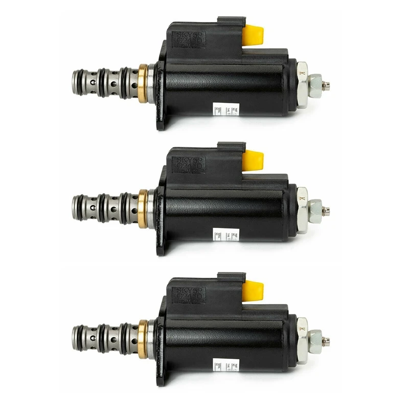 

3X 121-1491 Excavator Rotary Solenoid Valve For Caterpillar E320B/C/D 315C 325C 1211491 KWE5K-31 G24DA30 CAT