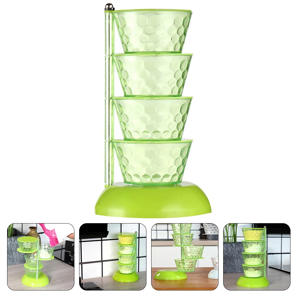 

Box Seasoning Container Organizer Kitchen Sugar Desktop Rack Rotating Household Storage