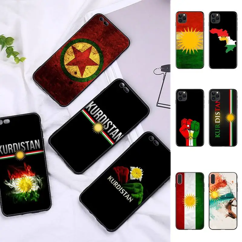 

MaiYaCa Kurdistan Flag Phone Case for iPhone 11 12 13 Mini Pro Max 8 7 6 6S Plus X 5 SE 2020 XR XS Funda Cover