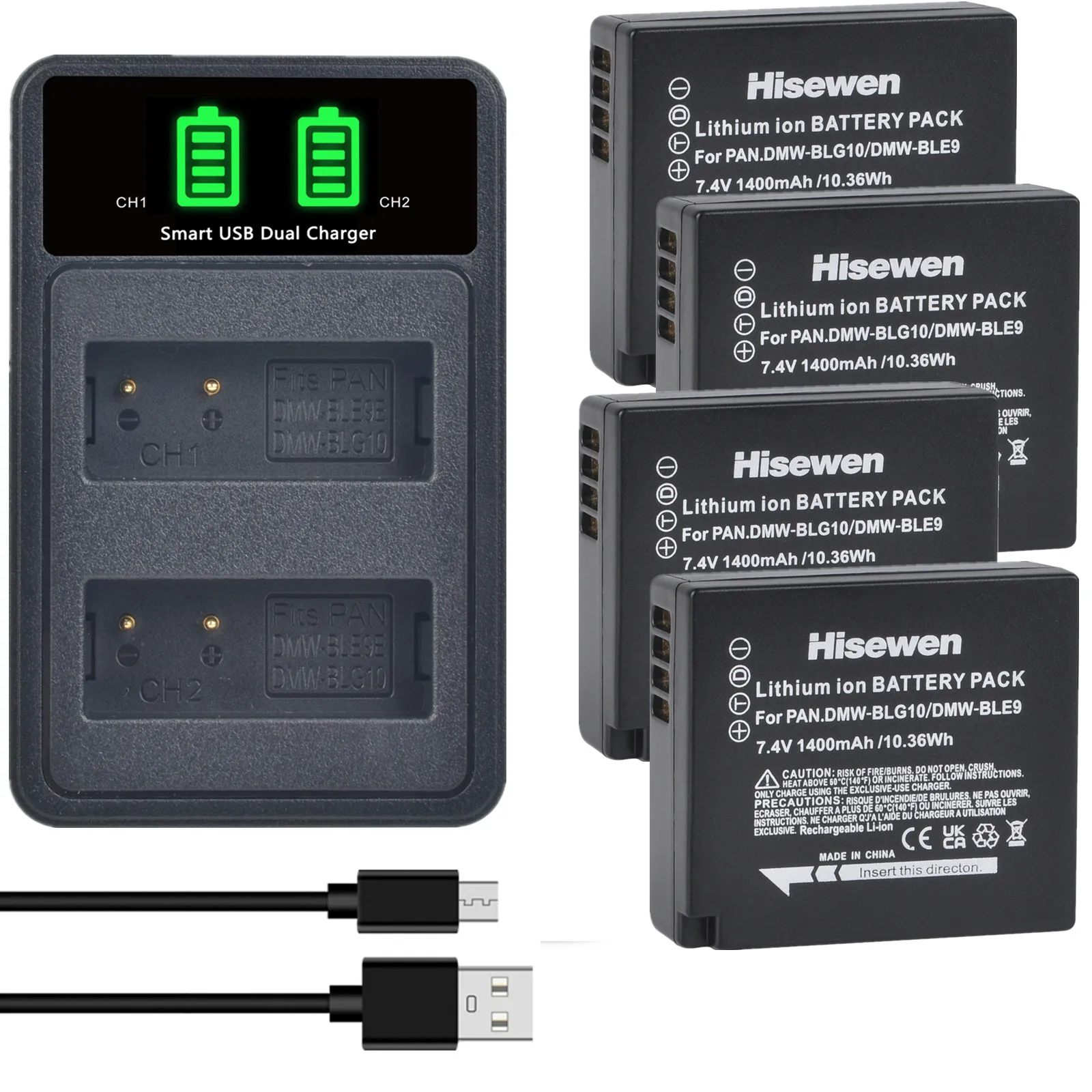 Аккумулятор и зарядное устройство для Panasonic GF5 GF6 GX7 GX9 GX80 LX100 G100 ZS70 ZS80 TZ91