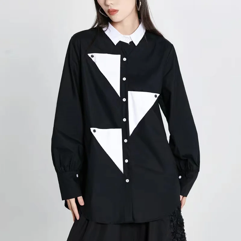 

Hong Kong wind color shirt women 2022 spring thin loose long-sleeve shirt niche design style shirt cardigan